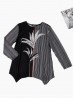 Tree Printed Jersey Knit Fashion Top 